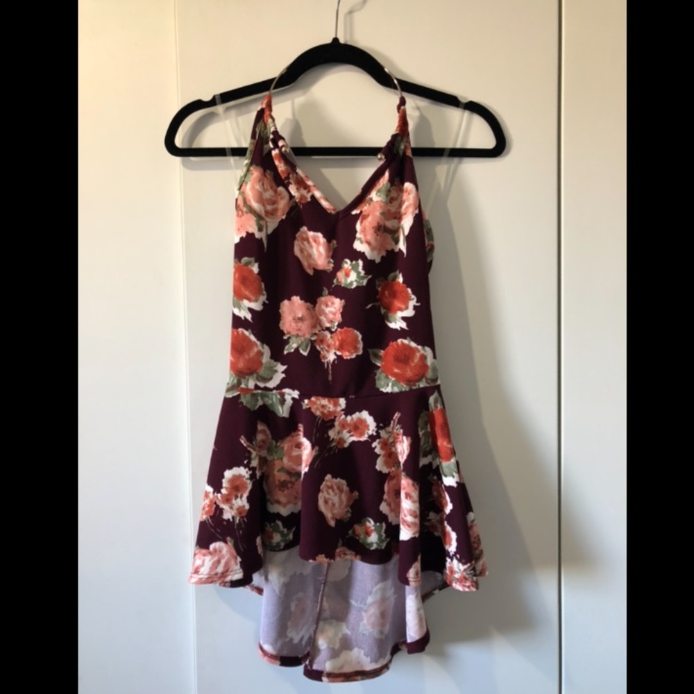 Floral halter top